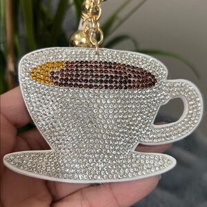 Coffee Cup Keychain / purse charm NWT